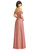 Off-The-Shoulder Draped Chiffon Maxi Dress - 2970