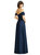 Off-The-Shoulder Draped Chiffon Maxi Dress - 2970