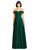 Off-The-Shoulder Draped Chiffon Maxi Dress - 2970 - Hunter Green