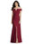 Off-The-Shoulder Notch Trumpet Gown with Front Slit - 3038 - Burgundy