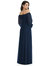 Off-The-Shoulder Puff Sleeve Maxi Dress with Front Slit - 3104 