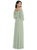 Off-The-Shoulder Puff Sleeve Maxi Dress with Front Slit - 3104 