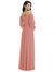 Off-The-Shoulder Puff Sleeve Maxi Dress with Front Slit - 3104 