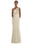 One-Shoulder Draped Twist Empire Waist Trumpet Gown - 3111 - Champagne