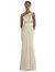 One-Shoulder Draped Twist Empire Waist Trumpet Gown - 3111 - Champagne