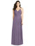Ruffled Strap Cutout Wrap Maxi Dress - Lavender