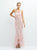 Sheer Halter Neck 3D Floral Embroidered Dress With High-Low Hem - 3137 - Rose - Pantone Rose Quartz