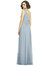 Sleeveless Draped Chiffon Maxi Dress With Front Slit - 2894