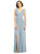 Sleeveless Draped Chiffon Maxi Dress With Front Slit - 2894 - Mist