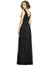 Sleeveless Draped Chiffon Maxi Dress With Front Slit - 2894