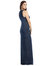 Sleeveless Scoop Neck Metallic Trumpet Gown - 3063