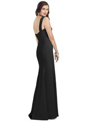 Sleeveless Seamed Bodice Trumpet Gown - 3060