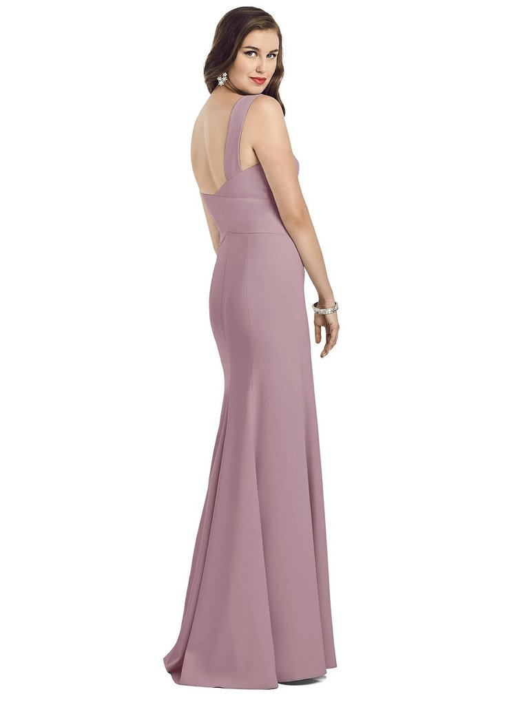 Sleeveless Seamed Bodice Trumpet Gown - 3060