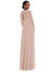 Strapless Chiffon Maxi Dress with Puff Sleeve Blouson Overlay  - 3098