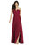 Strapless Notch Chiffon Maxi Dress - 3041 - Burgundy
