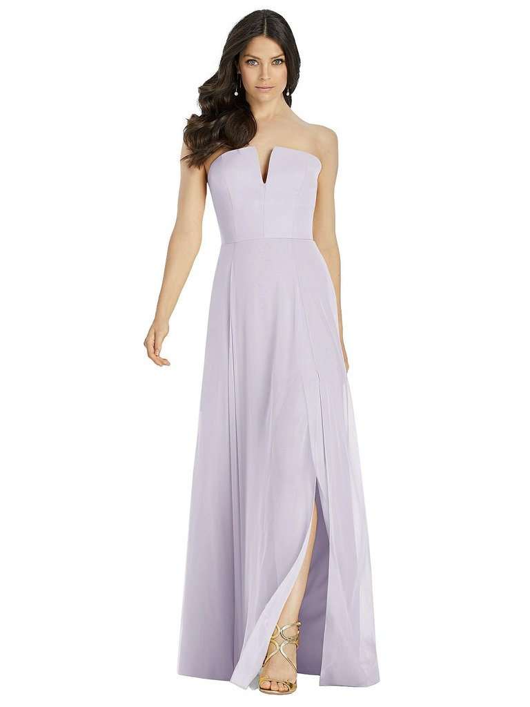 Strapless Notch Chiffon Maxi Dress - 3041 - Moondance