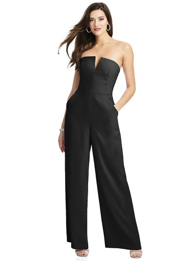 Dessy Collection Strapless Notch Crepe Jumpsuit With Pockets - 3066  product