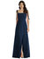 Tie-Shoulder Chiffon Maxi Dress with Front Slit - 3042 - Midnight Navy