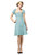 Twist Wrap Convertible Mini Dress - LBTWIST - Canal Blue