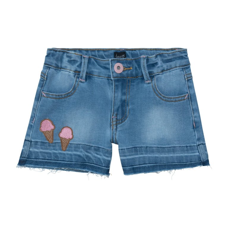 Denim Short With Pockets - Denim