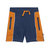 French Terry Short - Navy Blue And Golden Yellow - Navy Blue & Golden Yellow