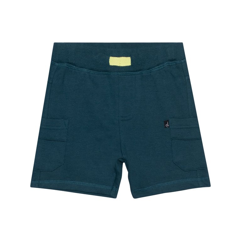 French Terry Short With Pockets - Dark Teal  - Dark Teal