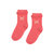 Jacquard Socks - Coral Pink Butterfly Print - Coral Pink Butterfly Print