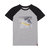 Jersey Raglan Sleeve Tee - Light Heather Grey And Black - Light Heather Grey/Black