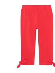Organic Cotton Capri With Knot Red - Red