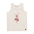 Organic Cotton Graphic Tank With Lace Off White - Off White