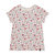 Organic Cotton Printed Short Sleeve Top Oatmeal Mix Little Flowers - Oatmeal Mix Little Flowers Printed