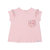 Organic Cotton Raglan Short Sleeve Top - Light Pink - Light Pink