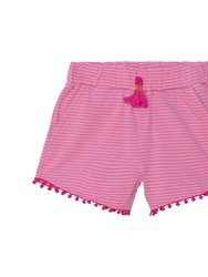 Organic Cotton Striped Short - Pink