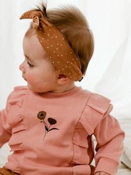 Organic Cotton Top And Pant Set - Dusty Pink/Oatmeal Mix