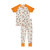 Organic Cotton Two Piece Pajama Set - Oatmeal Croco palm Tree