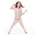 Organic Cotton Two Piece Printed Pajama Set - Pink Toasters