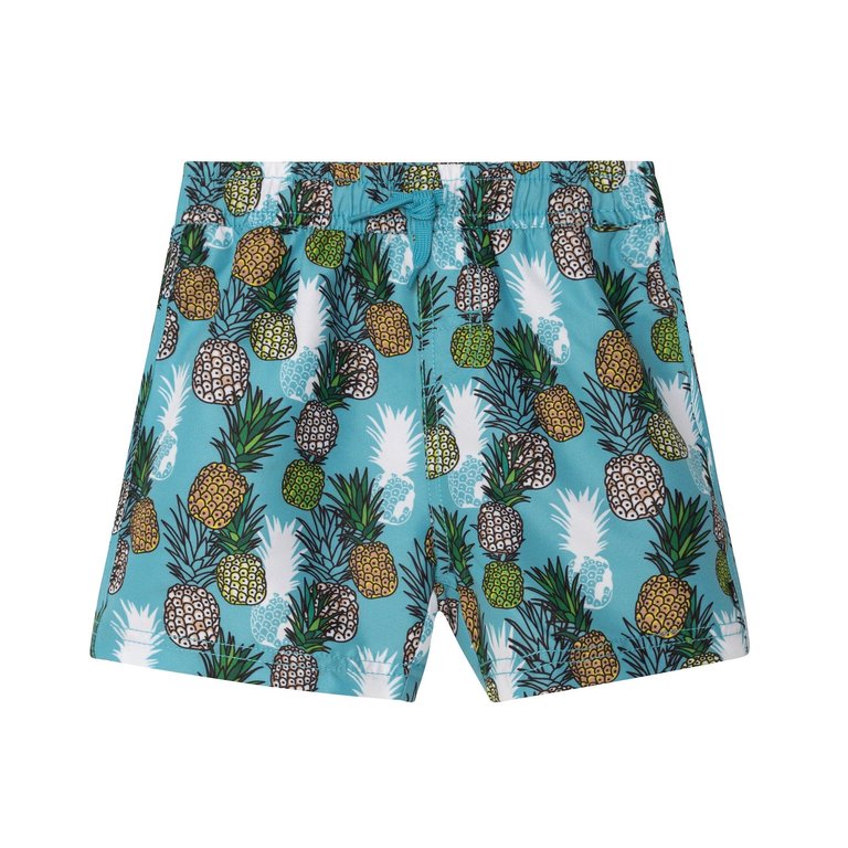 Pineapple Printed Boardshort - Turquoise - Turquoise