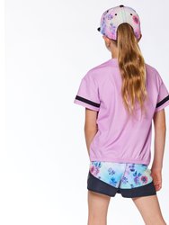 Printed Athletic Short Multicolor Flowers