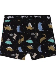 Printed Boxer Short Black Astro Dinosaur - Black Astro Dinosaur