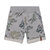 Printed French Terry Short - Light Heather Grey Dinosaurs - Light Heather Grey Dinosaurs