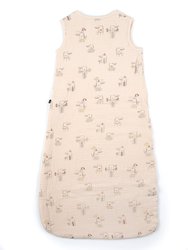 Printed Muslin Sleep Bag - Beige Alligator