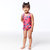 Printed One Piece Bathing Suit Pink Roses