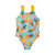 Printed One Piece Swimsuit - Blue Pineapple - Blue Pineapple