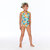 Printed One Piece Swimsuit - Blue Pineapple