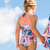 Printed One Piece Swimsuit Pink & Blue Butterflies