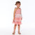 Printed Sleeveless Dress With Ruffle Cinnamon Pink Little Flowers