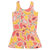 Printed Sleeveless Knotted Jumpsuit - Coral Fruits - Coral Fruits