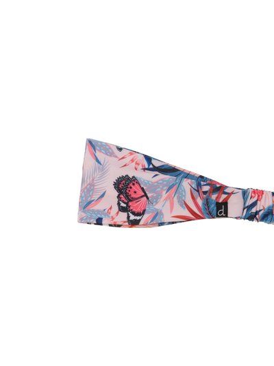Deux Par Deux Printed Swimwear Headband - Pink/Blue Butterflies product