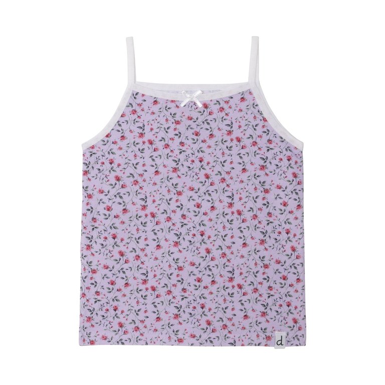 Printed Tank Top - Lilac Little Flowers - Lilac Little Flowers