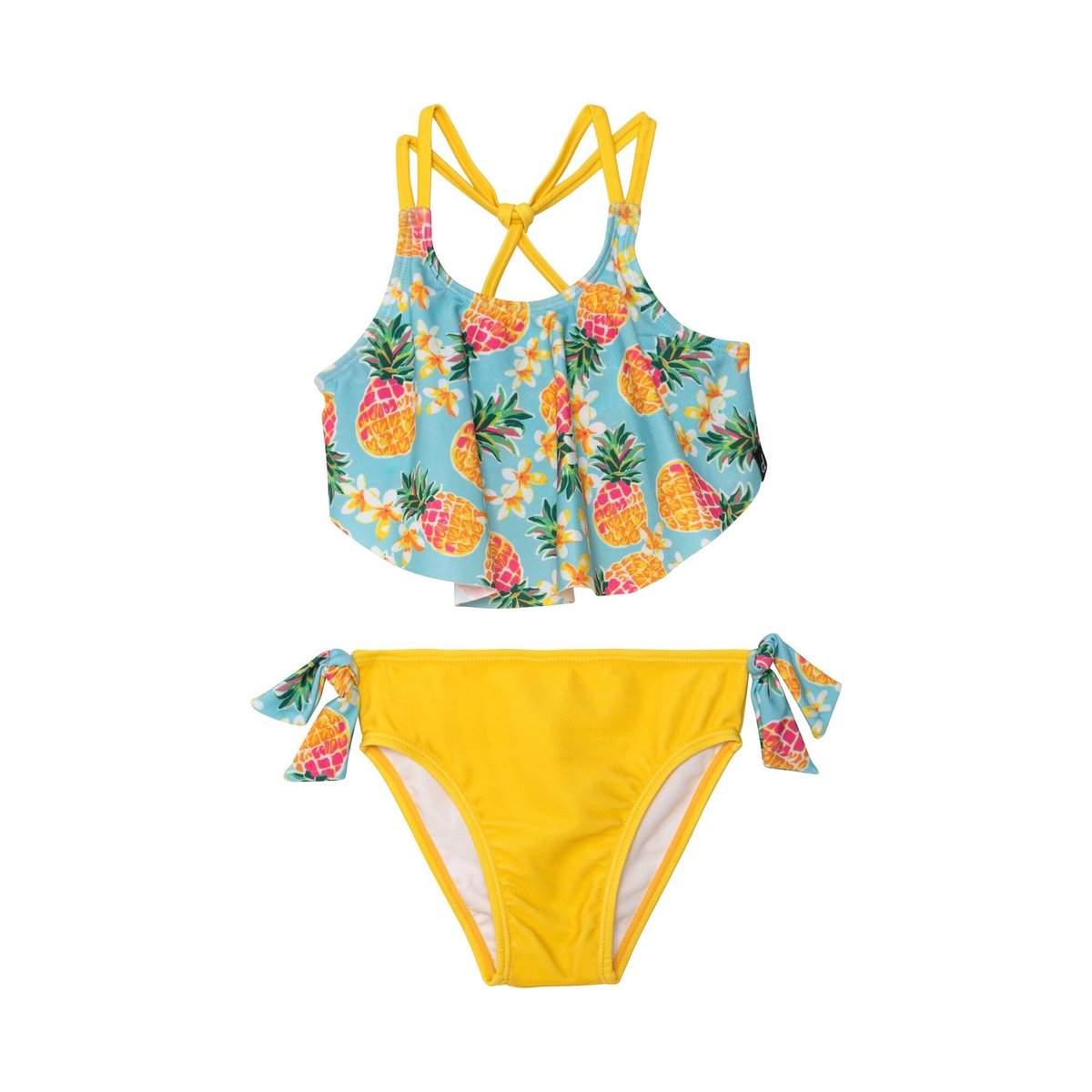 Ocean Drive Blue Glitter Two-Piece Sporty Swimsuits - Mommy and Me -  Pineapple Clothing